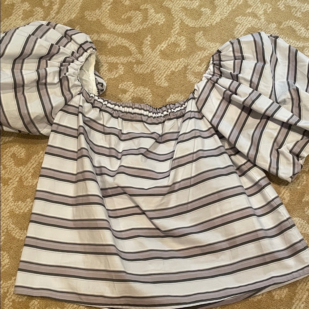 1. State Multi-Striped Blouse